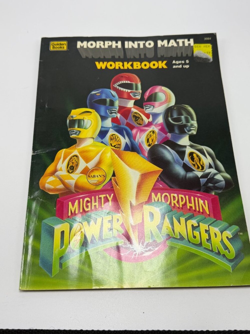 Vintage 1994 Mighty Morphin Power Rangers Morph Into Math Workbook Coloring Acti